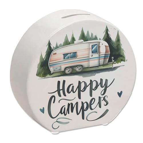 Happy Campers Wohnwagen Spardose Hintergrund Natur Text Froh wie EIN Camper im Campingwagen-Design Happy Campers Wohnwagen Spardose Hintergrund Natur Text Froh wie EIN Camper im Campingwagen-Design von speecheese