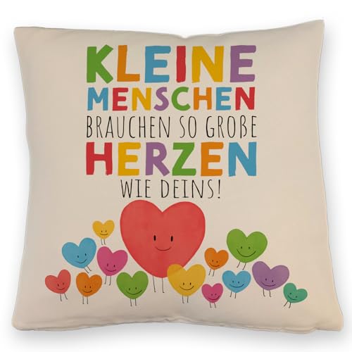 Herzen Kissen mit Leinenoptik mit Spruch Große Herzen für kleine Menschen Buntes Abschiedsgeschenk für Kita und Kindergarten Danke Sagen an Kinder mit Herzen Kissen mit Herzen Kissen mit Leinenoptik mit Spruch Große Herzen für kleine Menschen Buntes Abschiedsgeschenk für Kita und Kindergarten Danke Sagen an Kinder mit Herzen Kissen mit von speecheese
