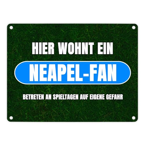 Hier wohnt ein Neapel-Fan Metallschild in 15x20 cm mit Rasenmotiv Sportfan Neapel Italien Sport Europa Blechschild Dekoschild Hier wohnt ein Neapel-Fan Metallschild in 15x20 cm mit Rasenmotiv Sportfan Neapel Italien Sport Europa Blechschild Dekoschild von speecheese