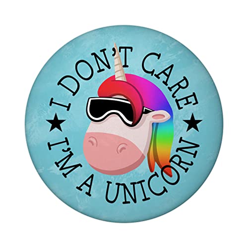 I Don't Care I'm a Unicorn Einhorn Magnet rund mit Flaschenöffner lustiger Magnet rund mit Flaschenöffner für den Kühlschrank zum Befestigen von Fotos, Postkarten oder von speecheese