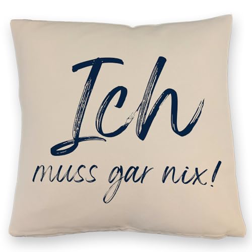 Ich muss gar nix Kissen mit Leinenoptik mit Spruch EIN bequemes DekoKissen mit Leinenoptik für die Couch witziges Spruch Familie KuschelKissen mit Leinenoptik Keine Lust Sprüche Ich muss gar nix Kissen mit Leinenoptik mit Spruch EIN bequemes DekoKissen mit Leinenoptik für die Couch witziges Spruch Familie KuschelKissen mit Leinenoptik Keine Lust Sprüche von speecheese