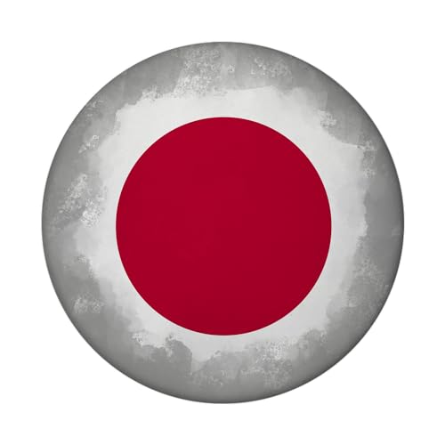 Japan Flagge Magnet rund schöner runder Magnet rund mit Flaggenmotiv zum Aufhängen von Reisefotos oder als Souvenir Dekoration für den Kühlschrank von speecheese