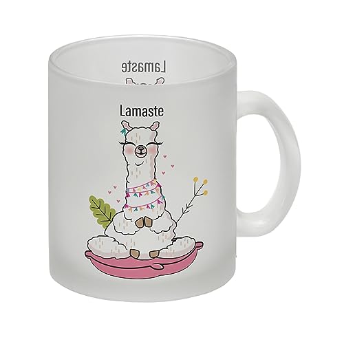 Lamaste Lama-Glas Tasse mit Alpaka-Motiv der geistreiche Becher für Meditationsfreunde und Gurus die gerne entspannen und meditieren von speecheese