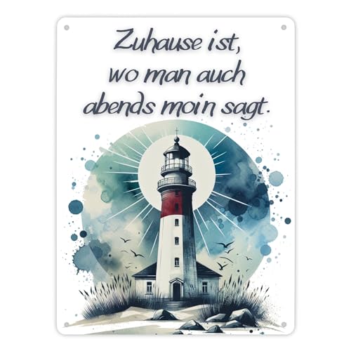 Leuchtturm Metallschild XL in 21x28 cm mit Spruch Zuhause ist, wo man auch abends moin sagt Maritimes Flair für Ihr Zuhause - Moin am Strand und Ozean lässig am Sandstrand Leuchtturm Metallschild XL in 21x28 cm mit Spruch Zuhause ist, wo man auch abends moin sagt Maritimes Flair für Ihr Zuhause - Moin am Strand und Ozean lässig am Sandstrand von speecheese