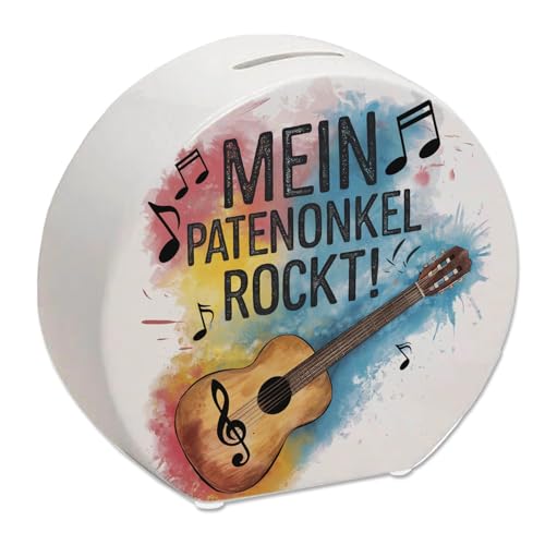 Mein Patenonkel rockt Spardose Gitarre Lustige Gitarren-Sparbüchse für Musikfans von speecheese