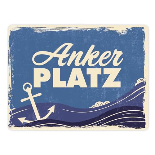 Metallschild XL in 21x28 cm mit Meer Motiv und Anker - Ankerplatz mit Wellen an der Nordsee Ein Geschenk für Familien die ihre Heimat lieben und am Meer wohnen also echte Metallschild XL in 21x28 cm mit Meer Motiv und Anker - Ankerplatz mit Wellen an der Nordsee Ein Geschenk für Familien die ihre Heimat lieben und am Meer wohnen also echte von speecheese