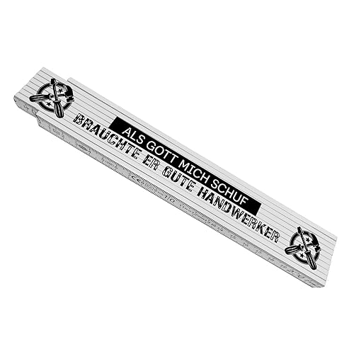 Meterstab aus Holz mit lustigem Spruch - Als Gott mich schuf, brauchte er gute Handwerker lustiges Geschenk für Papas zum Vatertag oder als Aufmerksamkeit für einen echten von speecheese