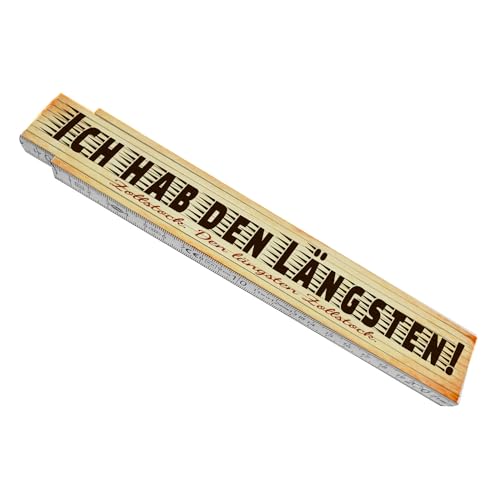 Meterstab aus Holz mit lustigem Spruch - Ich hab den Längsten! Zollstock Auf die Größe kommt es an und das nicht nur bei Zollstöcken sondern auch in anderen Bereichen Meterstab aus Holz mit lustigem Spruch - Ich hab den Längsten! Zollstock Auf die Größe kommt es an und das nicht nur bei Zollstöcken sondern auch in anderen Bereichen von speecheese
