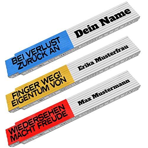 Meterstab für Bauarbeiter mit lustigem Spruch - personalisiert mit deinem Namen - Geschenkidee für Handwerker die ihren Zollstock verlieren um auf der Baustelle zu zeigen welcher Klappmeter deiner ist Meterstab für Bauarbeiter mit lustigem Spruch - personalisiert mit deinem Namen - Geschenkidee für Handwerker die ihren Zollstock verlieren um auf der Baustelle zu zeigen welcher Klappmeter deiner ist von speecheese