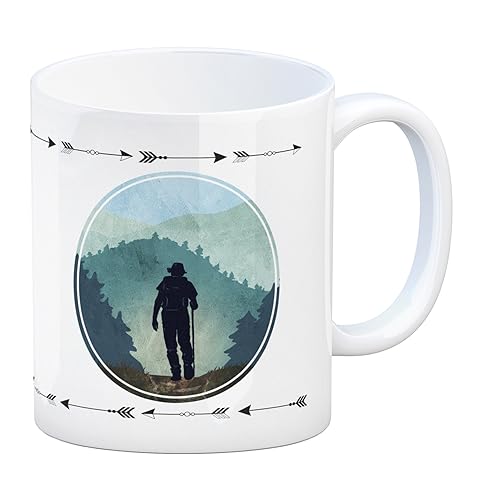 Mir reicht's ich geh wandern Kaffeebecher lustiger Spruch Tasse Geschenkidee Weihnachten bergsteigen laufen trecken wandern bergwandern Wanderbecher von speecheese