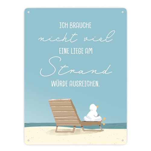 Möwe Metallschild XXL in 28x38 cm mit Spruch Brauche nur Strandliege Küstenzauber im Norden Meer Strand Feeling Urlaub Deko Geburtstagsreise Geschenkidee Möwe Metallschild XXL in 28x38 cm mit Spruch Brauche nur Strandliege Küstenzauber im Norden Meer Strand Feeling Urlaub Deko Geburtstagsreise Geschenkidee von speecheese