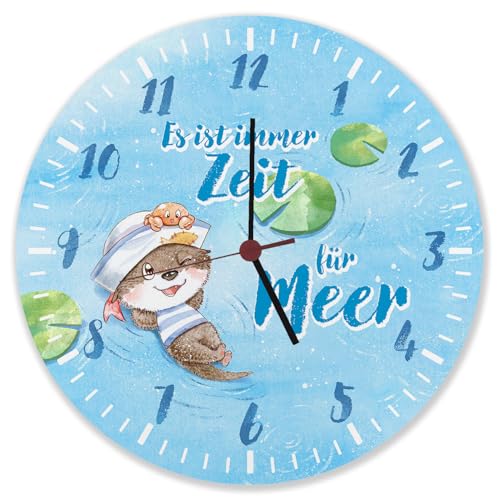 Ottfried der Otter Wanduhr aus Alu mit Spruch Es ist Immer Zeit für Meer eine Bunte Uhr für das Kinderzimmer Kinder Geburtstag maritimes Fischotter Dekor Aquarell süße Motiv Ottfried der Otter Wanduhr aus Alu mit Spruch Es ist Immer Zeit für Meer eine Bunte Uhr für das Kinderzimmer Kinder Geburtstag maritimes Fischotter Dekor Aquarell süße Motiv von speecheese