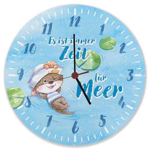 Ottfried der Otter Wanduhr mit Spruch Es ist Immer Zeit für Meer eine Bunte Uhr für das Kinderzimmer Kinder Geburtstag maritimes Fischotter Dekor Aquarell süße Motiv Matrosen Ottfried der Otter Wanduhr mit Spruch Es ist Immer Zeit für Meer eine Bunte Uhr für das Kinderzimmer Kinder Geburtstag maritimes Fischotter Dekor Aquarell süße Motiv Matrosen von speecheese