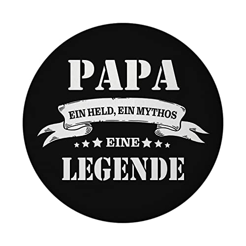 Papa EIN Held EIN Mythos eine Legende Magnet rund mit Flaschenöffner für Väter die in den Augen ihrer Familie die Besten sind zum Vatertag oder Geburtstag Dankeschön für Gute von speecheese