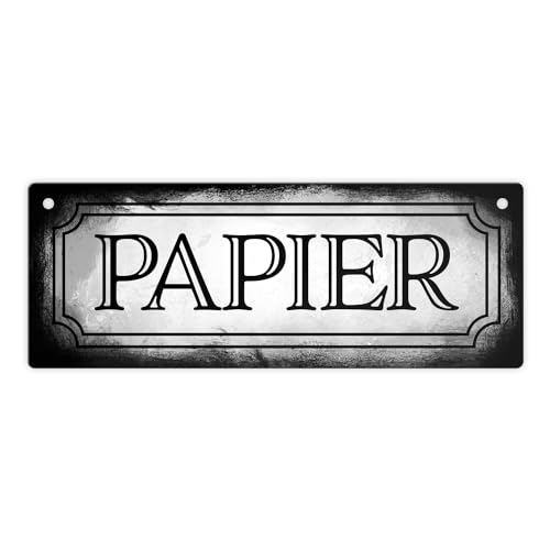 Papier Metallschild für die Mülltrennung im Used Look schönes Blechschild für den Mülleimer in Retrooptik um klar zu machen welcher Müll in welche Tonne gehört Papier Metallschild für die Mülltrennung im Used Look schönes Blechschild für den Mülleimer in Retrooptik um klar zu machen welcher Müll in welche Tonne gehört von speecheese