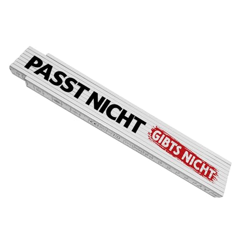 Passt nicht gibts nicht Meterstab aus Holz Witziger Zollstock bedruckt mit bekanntem Handwerkerspruch Geschenk für Männer Maßstab Zollstab Meter Gliedermaßstab Passt nicht gibts nicht Meterstab aus Holz Witziger Zollstock bedruckt mit bekanntem Handwerkerspruch Geschenk für Männer Maßstab Zollstab Meter Gliedermaßstab von speecheese