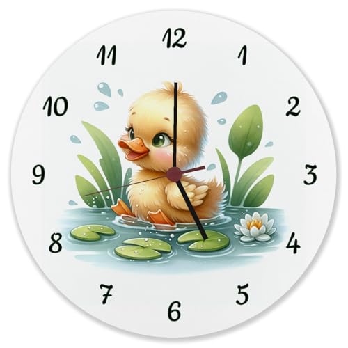 Planschente Ente Wanduhr aus Alu niedliche Wanduhr aus Alu mit süßer Ente die im Wasser schwimmt - perfekt fürs Badezimmer oder die Kinderzimmer Vögel am See Planschente Ente Wanduhr aus Alu niedliche Wanduhr aus Alu mit süßer Ente die im Wasser schwimmt - perfekt fürs Badezimmer oder die Kinderzimmer Vögel am See von speecheese