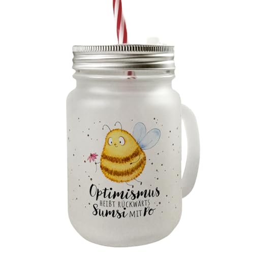 Pummel Biene Mason Jar Henkel Trinkglas mit Deckel mit Spruch Optimismus heißt rückwärts Sumsi mit Po Hummel Design Frühlings-Honig Spaß Witziger Geburtstagsgruß Pummel Biene Mason Jar Henkel Trinkglas mit Deckel mit Spruch Optimismus heißt rückwärts Sumsi mit Po Hummel Design Frühlings-Honig Spaß Witziger Geburtstagsgruß von speecheese