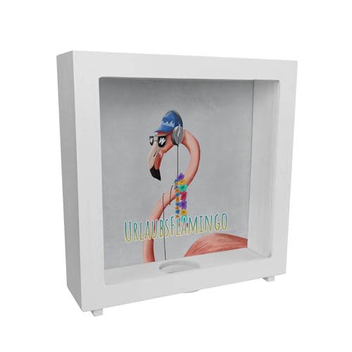 Rahmen Spardose aus Holz mit lustigem Tier und Text für Urlauber - Urlaubsflamingo witziges Flamingo Geschenk für Menschen die viel in den Urlaub Fahren und vielleicht sogar auf Rahmen Spardose aus Holz mit lustigem Tier und Text für Urlauber - Urlaubsflamingo witziges Flamingo Geschenk für Menschen die viel in den Urlaub Fahren und vielleicht sogar auf von speecheese