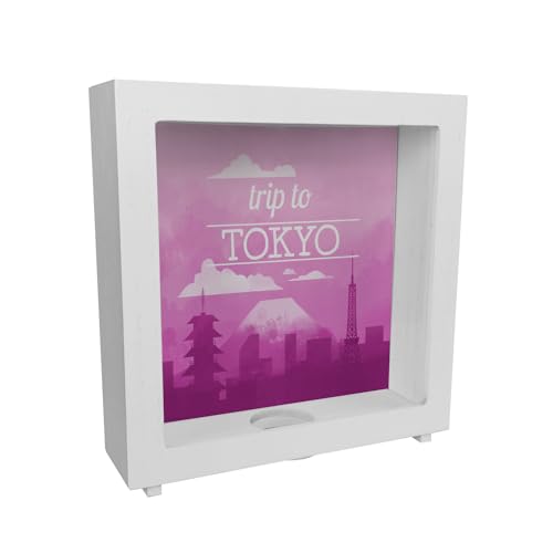 Rahmen Spardose aus Holz mit schönem Motiv und Text - Trip to Tokyo in pink Rahmen Spardose aus Holz für den nächsten Städtetrip nach Tokyo als Geschenk für Menschen die gerne und Rahmen Spardose aus Holz mit schönem Motiv und Text - Trip to Tokyo in pink Rahmen Spardose aus Holz für den nächsten Städtetrip nach Tokyo als Geschenk für Menschen die gerne und von speecheese