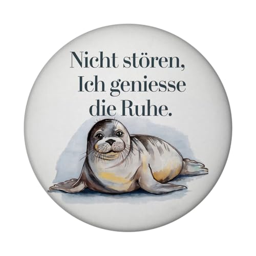 Robbe Magnet mit Flaschenöffner - Ruhe genießen Lustiger Magnet mit Flaschenöffner - Niedliches Robbendesign Robbe Magnet mit Flaschenöffner - Ruhe genießen Lustiger Magnet mit Flaschenöffner - Niedliches Robbendesign von speecheese