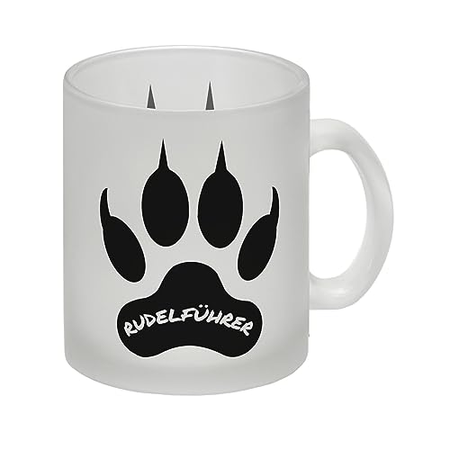 Rudelführer Pfotenabdruck Glas Tasse mit Wolf Motiv eine schöne Tasse für den Mann im Haus von speecheese