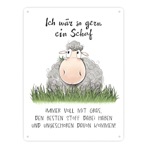 Schaf Metallschild XXL in 28x38 cm mit Spruch ich wär so gern ein Schaf Zweideutiger Witz sarkastisch süß ironisch flauschiges Schaf im Gras Schaf Metallschild XXL in 28x38 cm mit Spruch ich wär so gern ein Schaf Zweideutiger Witz sarkastisch süß ironisch flauschiges Schaf im Gras von speecheese