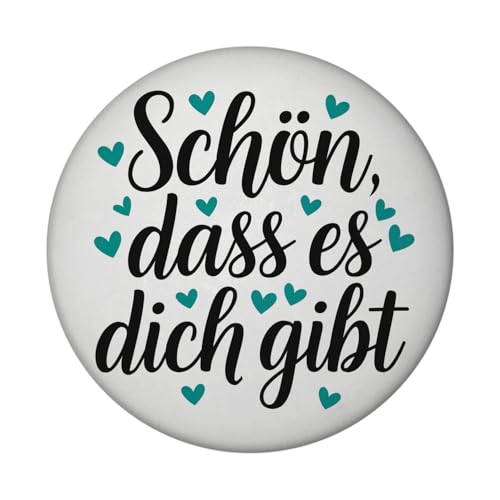 Schön DASS es Dich gibt Magnet mit Flaschenöffner mit türkisfarbener Schrift schwarzer Schreibschrift türkisfarbenen Herzen Schön DASS es Dich gibt Magnet mit Flaschenöffner mit türkisfarbener Schrift schwarzer Schreibschrift türkisfarbenen Herzen von speecheese