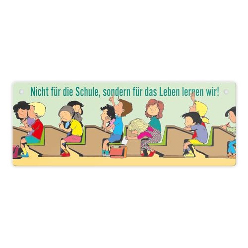 Schüler im Klassenzimmer Metallschild zum Thema Eigenverantwortung Schild Schule Aluschild Schüler Blechschild lernen Leben von speecheese