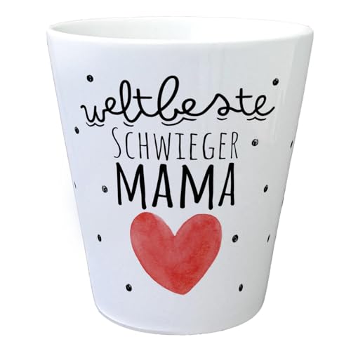 Schwiegermutter Blumentopf mit Spruch Weltbeste Schwiegermama Muttertagsgeschenk voller Liebe Herz-Punkte für die Beste Mutter Familie Schwiegermutter Blumentopf mit Spruch Weltbeste Schwiegermama Muttertagsgeschenk voller Liebe Herz-Punkte für die Beste Mutter Familie von speecheese