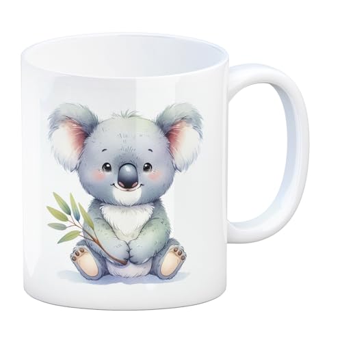 Sitzender Koala Kaffeebecher Niedlicher Australischer Koala Tasse Süßes dasitzendes Tier Fauna Australiens Beuteltier Kaffeetasse von speecheese