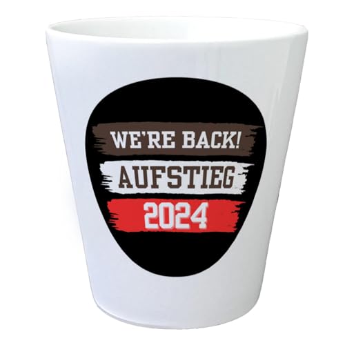 St. Pauli Aufstieg 2024 Blumentopf mit Spruch We're Back We’re Hamburg Reeperbahn Landungsbrücken Hafen St Pauli Wappen Der Bunte Blumentopf zum Comeback von speecheese