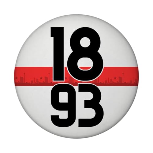 Stuttgart Brustring 1893 Magnet mit Flaschenöffner mit Skyline Fußball-Kühlschrankmagnet für Stuttgart-Fans von speecheese