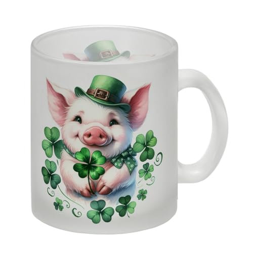 Süßes Schwein das Glück bringt Glas Tasse Grün Kleeblatt Design Natur Symbol Tier Glücksbringer Pflanze Motiv Tasse Schwein Süßes Schwein das Glück bringt Glas Tasse Grün Kleeblatt Design Natur Symbol Tier Glücksbringer Pflanze Motiv Tasse Schwein von speecheese