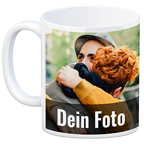 Tasse individuell und persönlich gestalten mit Bild und Text mit eigenem Foto - schöne Fototasse für die beste Freundin oder als Werbetasse personalisiert selbst bedrucken mit Familienfoto von speecheese