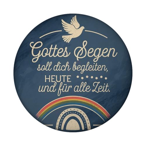 Taube und Regenbogen - Gottes Segen Magnet mit Flaschenöffner runder Magnet mit Flaschenöffner mit Heiligem Geist im blauen Farbverlauf Taube und Regenbogen - Gottes Segen Magnet mit Flaschenöffner runder Magnet mit Flaschenöffner mit Heiligem Geist im blauen Farbverlauf von speecheese