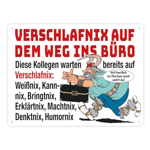 Verschlafnix Wikinger Metallschild XXL in 28x38 cm -Kollegen im Büro: Viele Nixe. Lustiger Spruch für Büro und Schreibtisch Verschlafnix Wikinger Metallschild XXL in 28x38 cm -Kollegen im Büro: Viele Nixe. Lustiger Spruch für Büro und Schreibtisch von speecheese