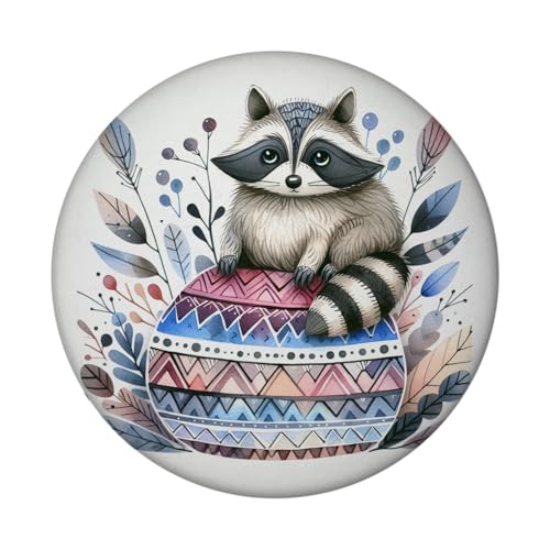 Waschbär auf Buntem Ball Magnet rund mit Flaschenöffner rund Lustiger Schelm Spaßiger Verspielter Humorvoller Witzige Komödie-Magnet Waschbär auf Buntem Ball Magnet rund mit Flaschenöffner rund Lustiger Schelm Spaßiger Verspielter Humorvoller Witzige Komödie-Magnet von speecheese