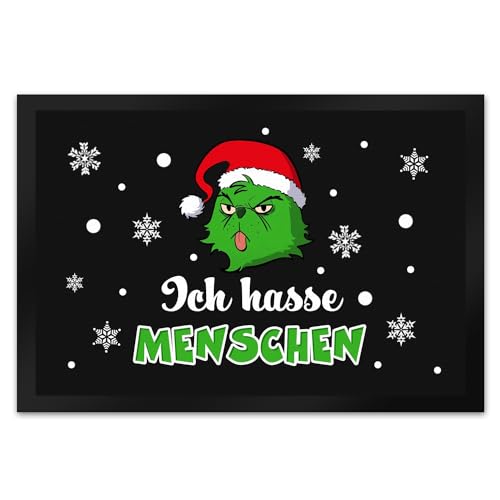 Weihnachtsmuffel Fußmatte XL in 40x60 cm mit Spruch Ich Hasse Menschen der perfekte Türvorleger für die Weihnachtszeit Miesepeter Menschen Fußabtreter Weihnachten Türmatte Männer von speecheese