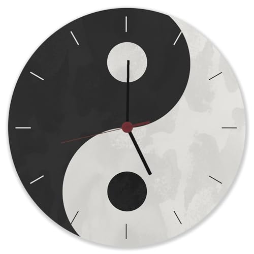 Yin und Yang Wanduhr aus Alu Uhr mit chinesischem Zeichen für Harmonie als schönes Deko für Menschen die gerne meditieren Yin und Yang Wanduhr aus Alu Uhr mit chinesischem Zeichen für Harmonie als schönes Deko für Menschen die gerne meditieren von speecheese