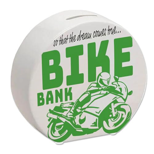 Bike Bank Spardose in grün zum Thema Motorradkauf und Motorrad Fahren schöne Sparbüchse Geschenk für Sparfüchse die Träume eines Bikers mögen oder Sich ihren eigenen Traum Bike Bank Spardose in grün zum Thema Motorradkauf und Motorrad Fahren schöne Sparbüchse Geschenk für Sparfüchse die Träume eines Bikers mögen oder Sich ihren eigenen Traum von speecheese