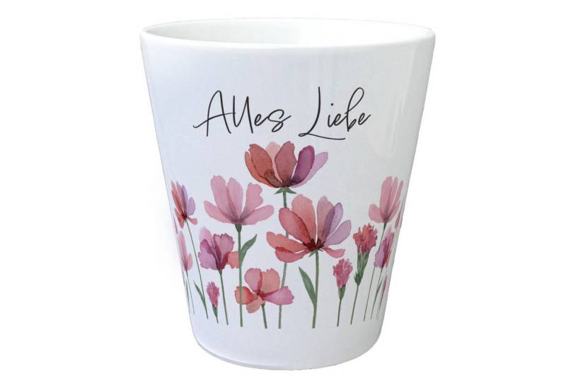 speecheese Blumentopf Aquarell Blumen Blumentopf mit Spruch Alles Liebe von speecheese