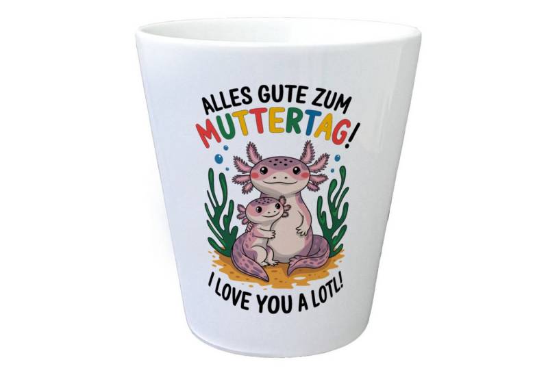 speecheese Blumentopf Axolotl Mutter-Kind Blumentopf Alles Gute zum Muttertag! von speecheese