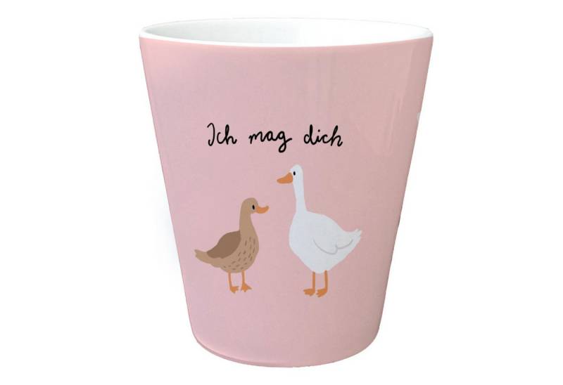 speecheese Blumentopf Gans und Ente Blumentopf mit Spruch Ich mag dich von speecheese