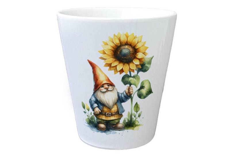 speecheese Blumentopf Gartenzwerg mit Sonnenblume Blumentopf von speecheese