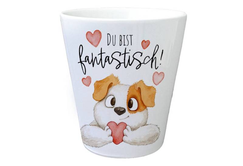 speecheese Blumentopf Hund Blumentopf mit Spruch Du bist fantastisch von speecheese
