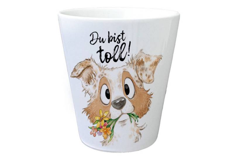 speecheese Blumentopf Hund Blumentopf mit Spruch Du bist toll von speecheese