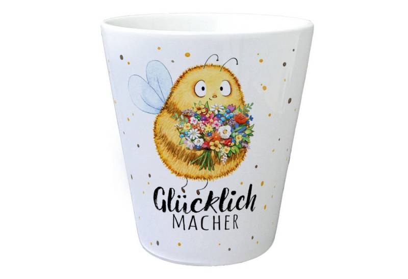 speecheese Blumentopf Pummel Biene Blumentopf mit Spruch Glücklichmacher von speecheese