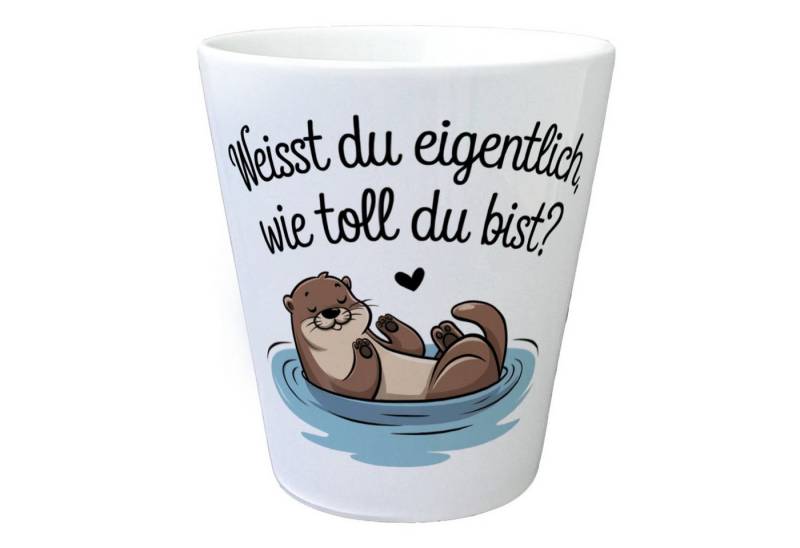 speecheese Blumentopf Weisst du eigentlich, wie toll du bist? Blumentopf mit Otter von speecheese