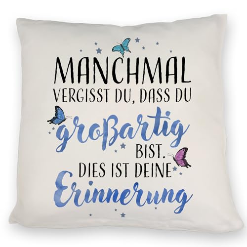speecheese Du bist großartig Kissen mit liebevollem Spruch EIN bequemes DekoKissen für die Couch Romantisches Schmetterlinge Motiv Frauen Geburtstag Schmetterling inspirierendem Text Sternen speecheese Du bist großartig Kissen mit liebevollem Spruch EIN bequemes DekoKissen für die Couch Romantisches Schmetterlinge Motiv Frauen Geburtstag Schmetterling inspirierendem Text Sternen von speecheese